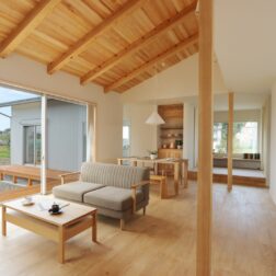 【守山市/新築】プライベートなお庭を楽しむ、Ｌ字縁側のある平屋建てのお家